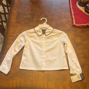NWT Ralph Lauren SZ 6 Girl’s white button down dress shirt-2